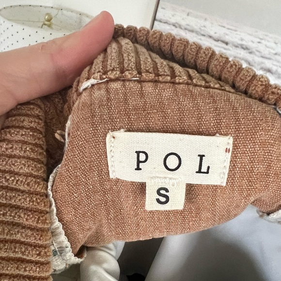 POL Tan Brown Corduroy Floral Patch Jacket S - Picture 15 of 16